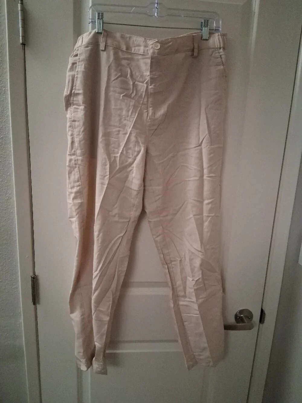 Coofandy Men's Slim Fit Casual Chino Pants Beige SZ L NWT